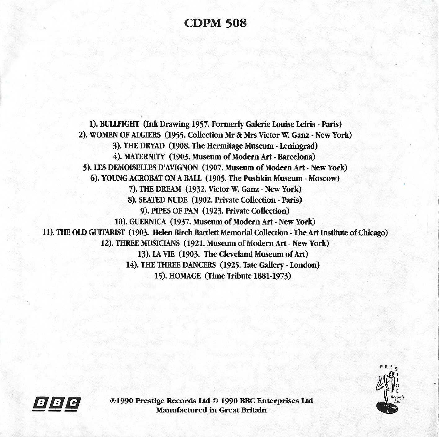 Middle of cover of CDPM 508